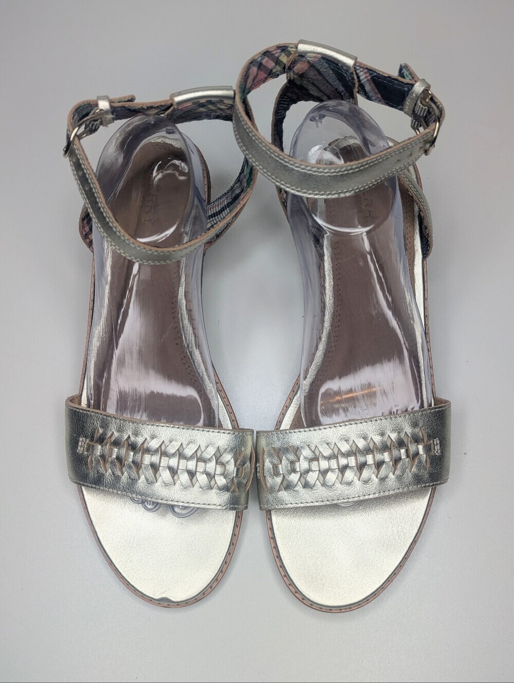Sperry Seaport City Sandals With Ankle Strap Leather Gold Metallic Tan Size 12